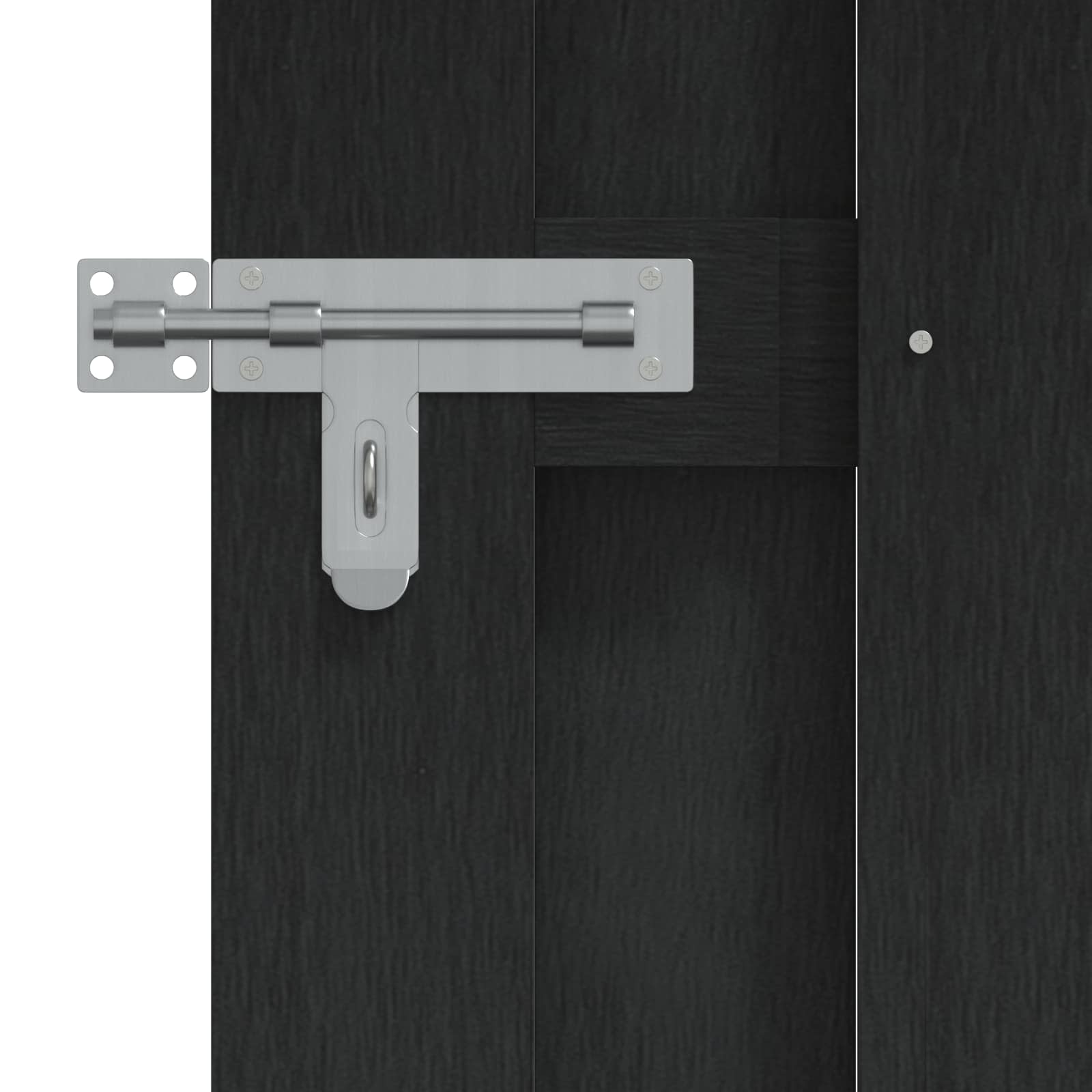 vidaXL Brama ogrodowa 100 x 112 cm WPC i aluminium Czarny