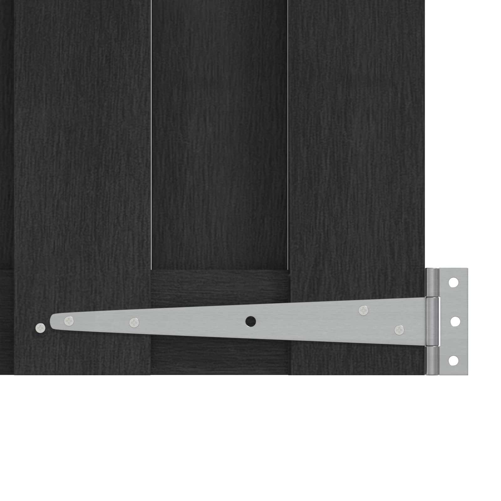 vidaXL Brama ogrodowa 100 x 112 cm WPC i aluminium Czarny