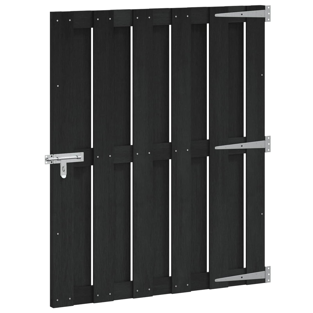 vidaXL Brama ogrodowa 100 x 112 cm WPC i aluminium Czarny