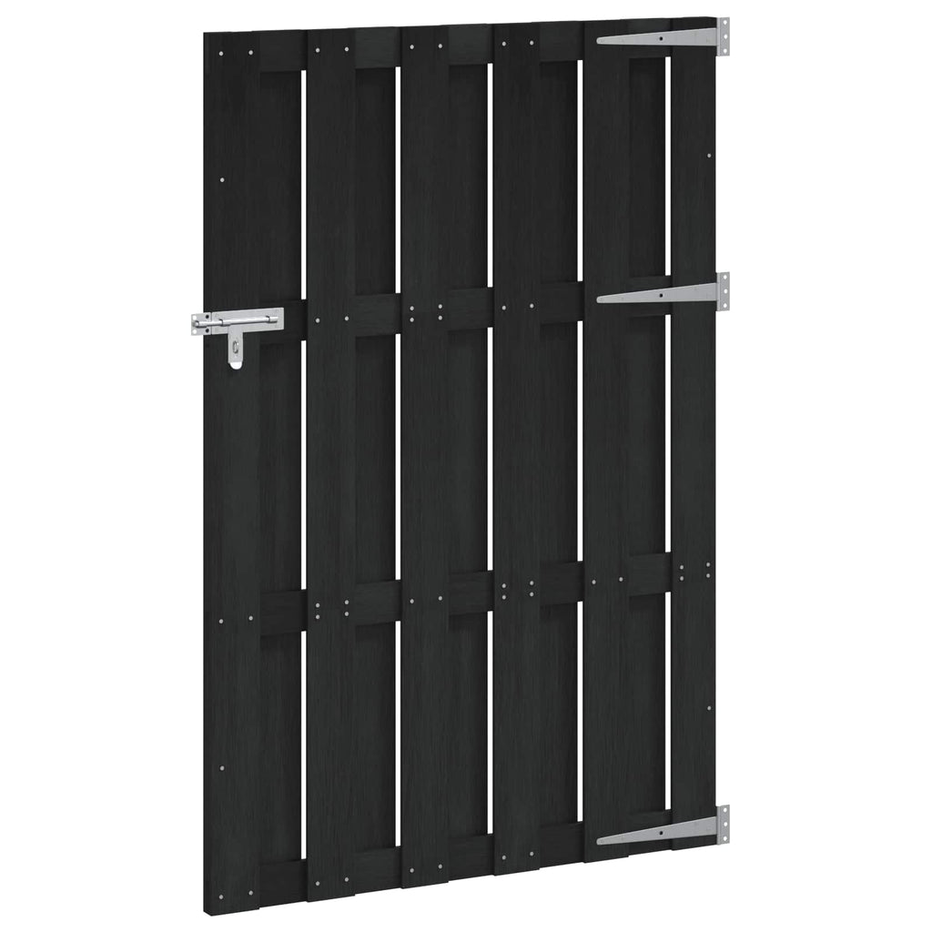 vidaXL Brama ogrodowa 100 x 150 cm WPC i aluminium Czarny