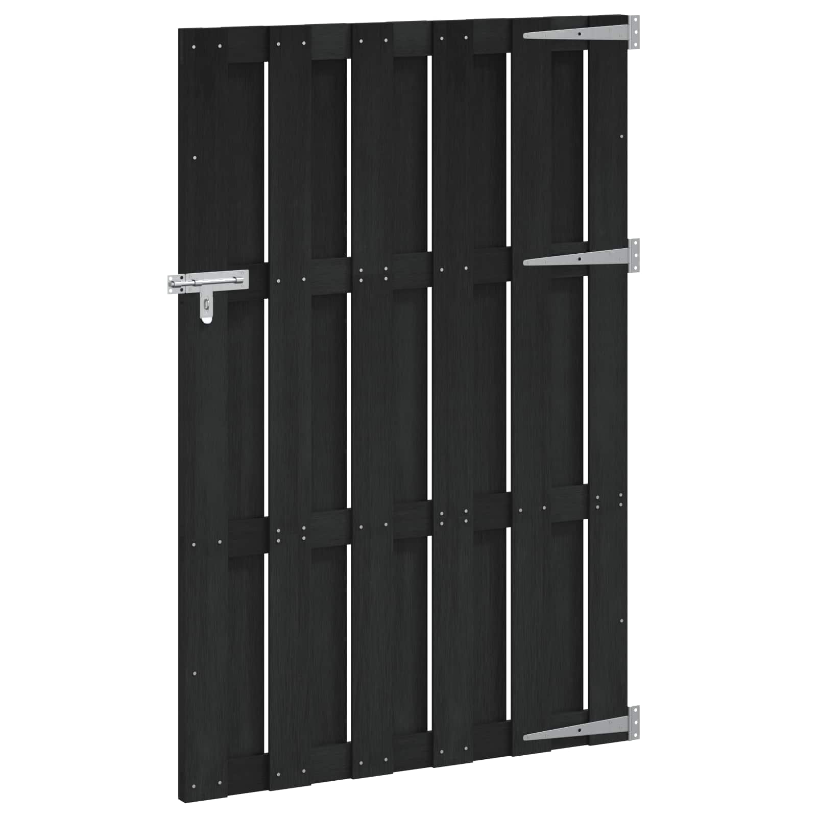 vidaXL Brama ogrodowa 100 x 150 cm WPC i aluminium Czarny