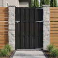 vidaXL Brama ogrodowa 100 x 180 cm WPC i aluminium Czarny