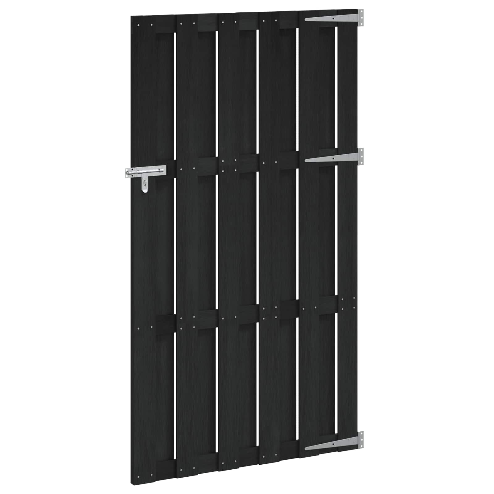 vidaXL Brama ogrodowa 100 x 180 cm WPC i aluminium Czarny