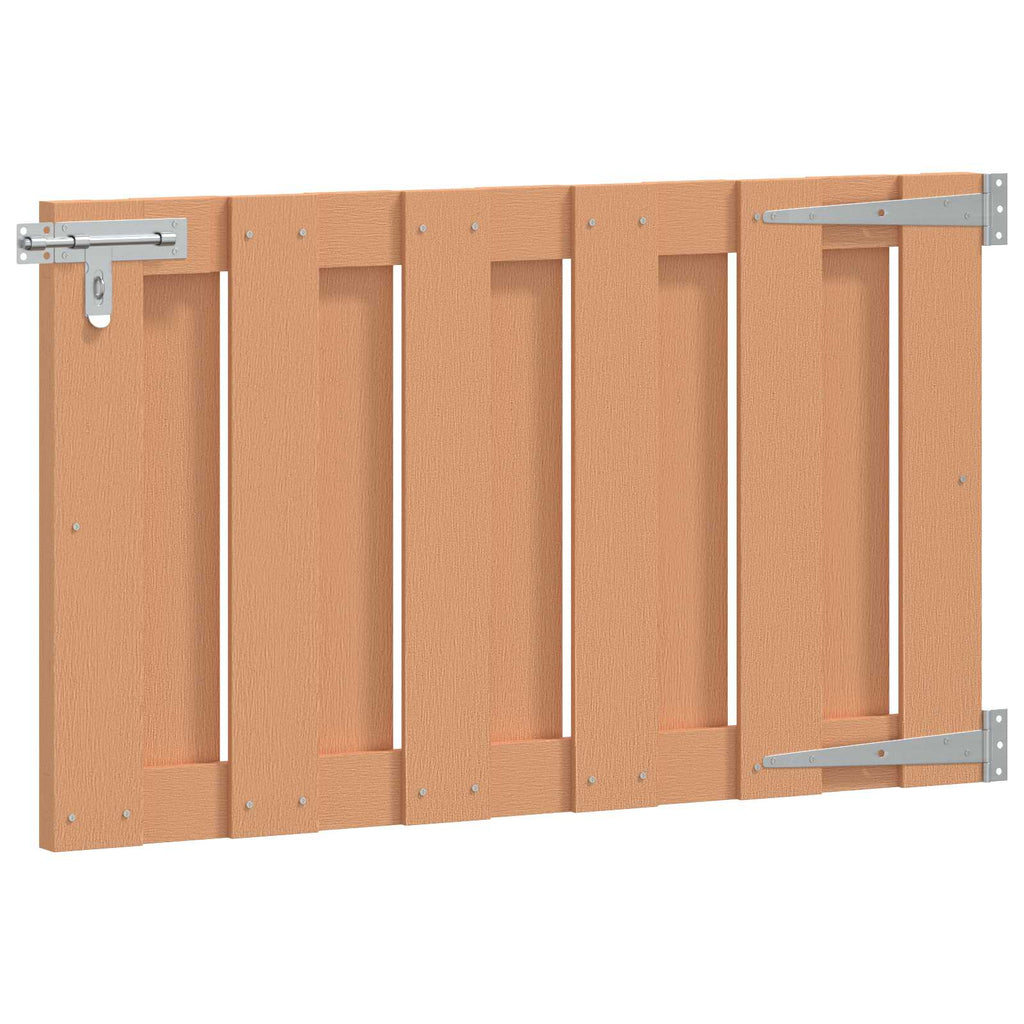 vidaXL Brama ogrodowa 100 x 60 cm WPC i aluminium brązowy