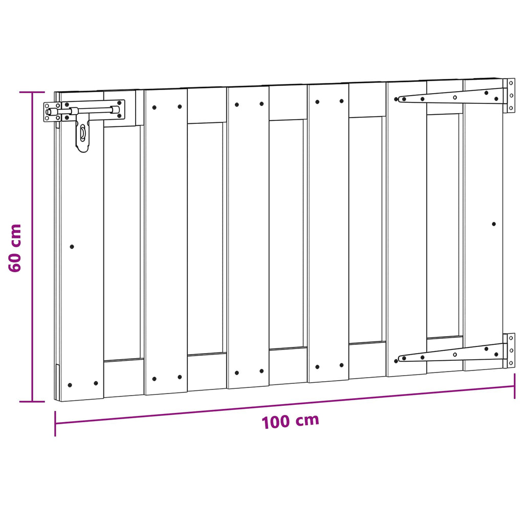 vidaXL Brama ogrodowa 100 x 60 cm WPC i aluminium brązowy