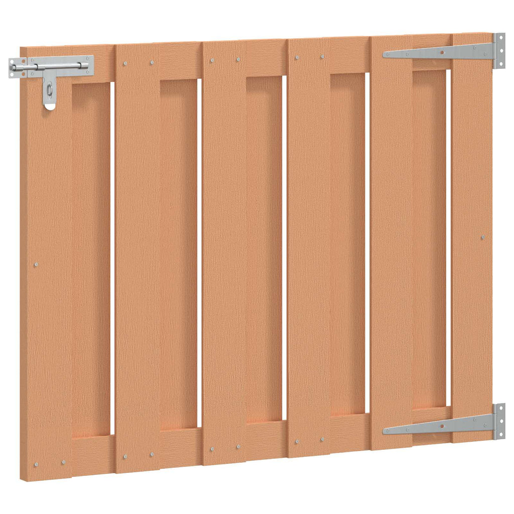 vidaXL Brama ogrodowa 100 x 80 cm WPC i aluminium brązowy