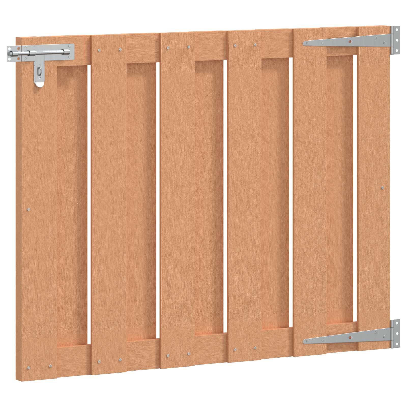 vidaXL Brama ogrodowa 100 x 80 cm WPC i aluminium brązowy