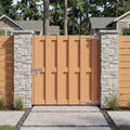 vidaXL Brama ogrodowa 100 x 100 cm WPC i aluminium brązowy