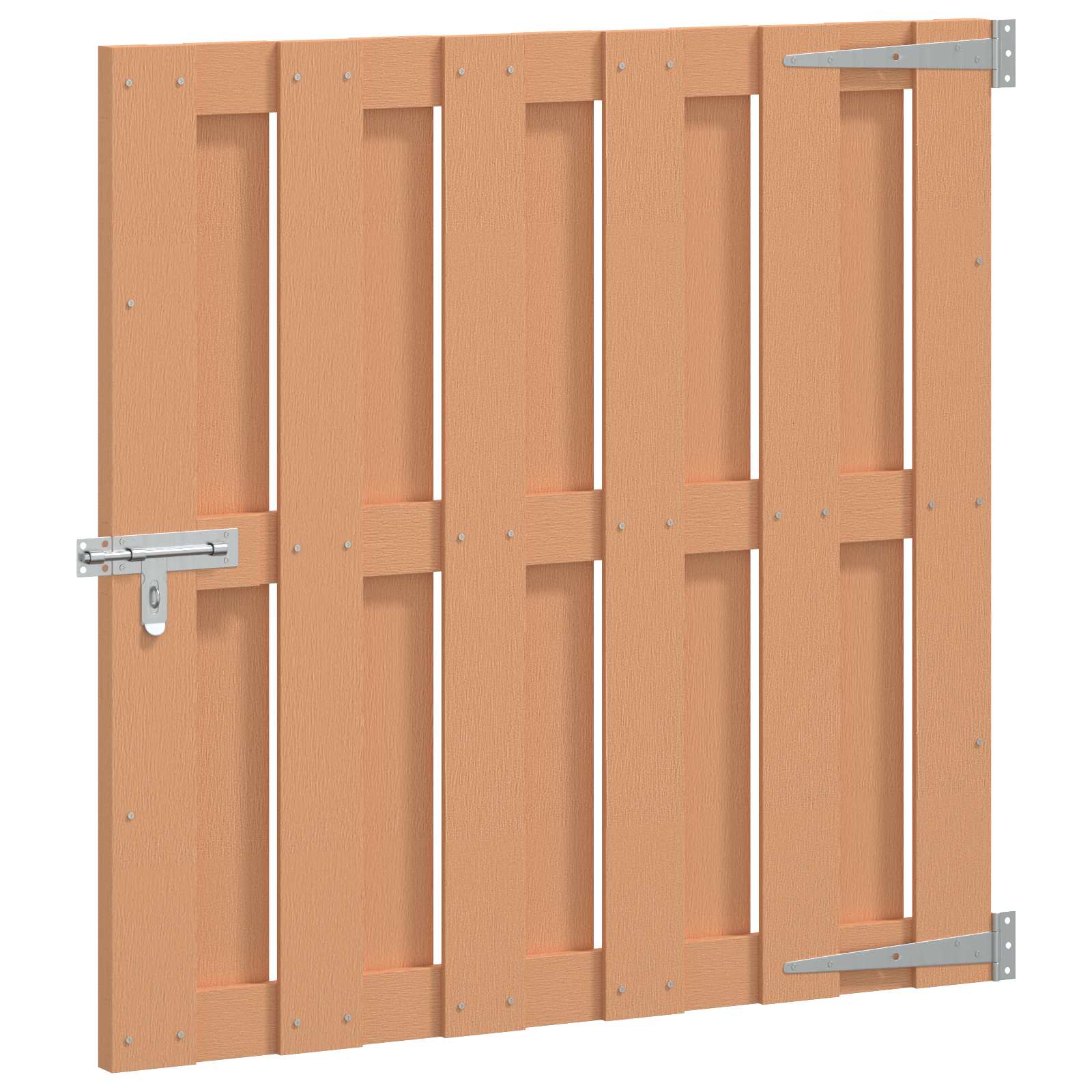 vidaXL Brama ogrodowa 100 x 100 cm WPC i aluminium brązowy