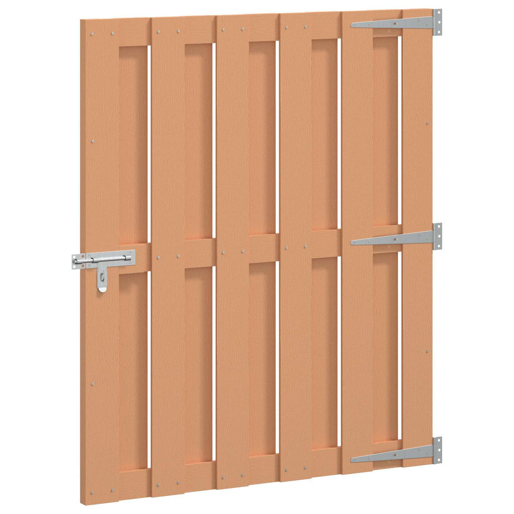 vidaXL Brama ogrodowa 100 x 112 cm WPC i aluminium brązowy