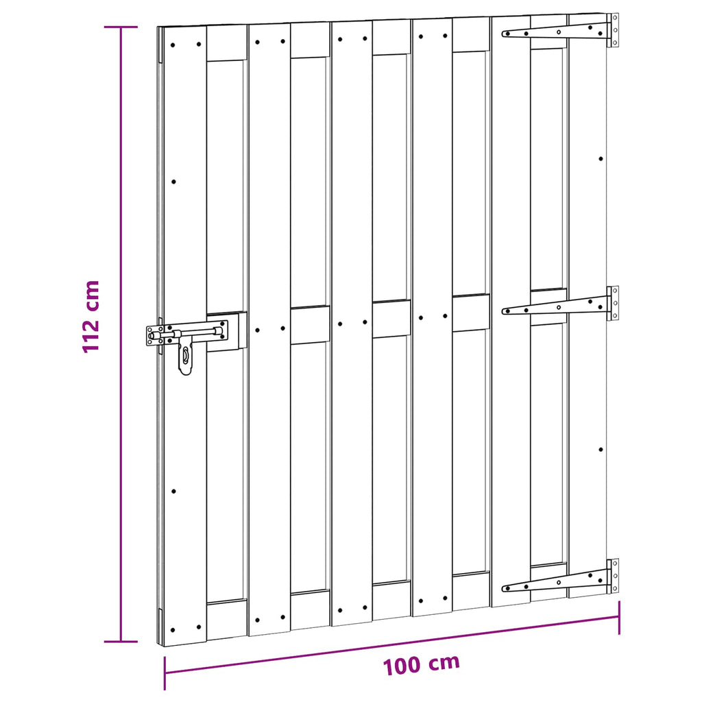 vidaXL Brama ogrodowa 100 x 112 cm WPC i aluminium brązowy