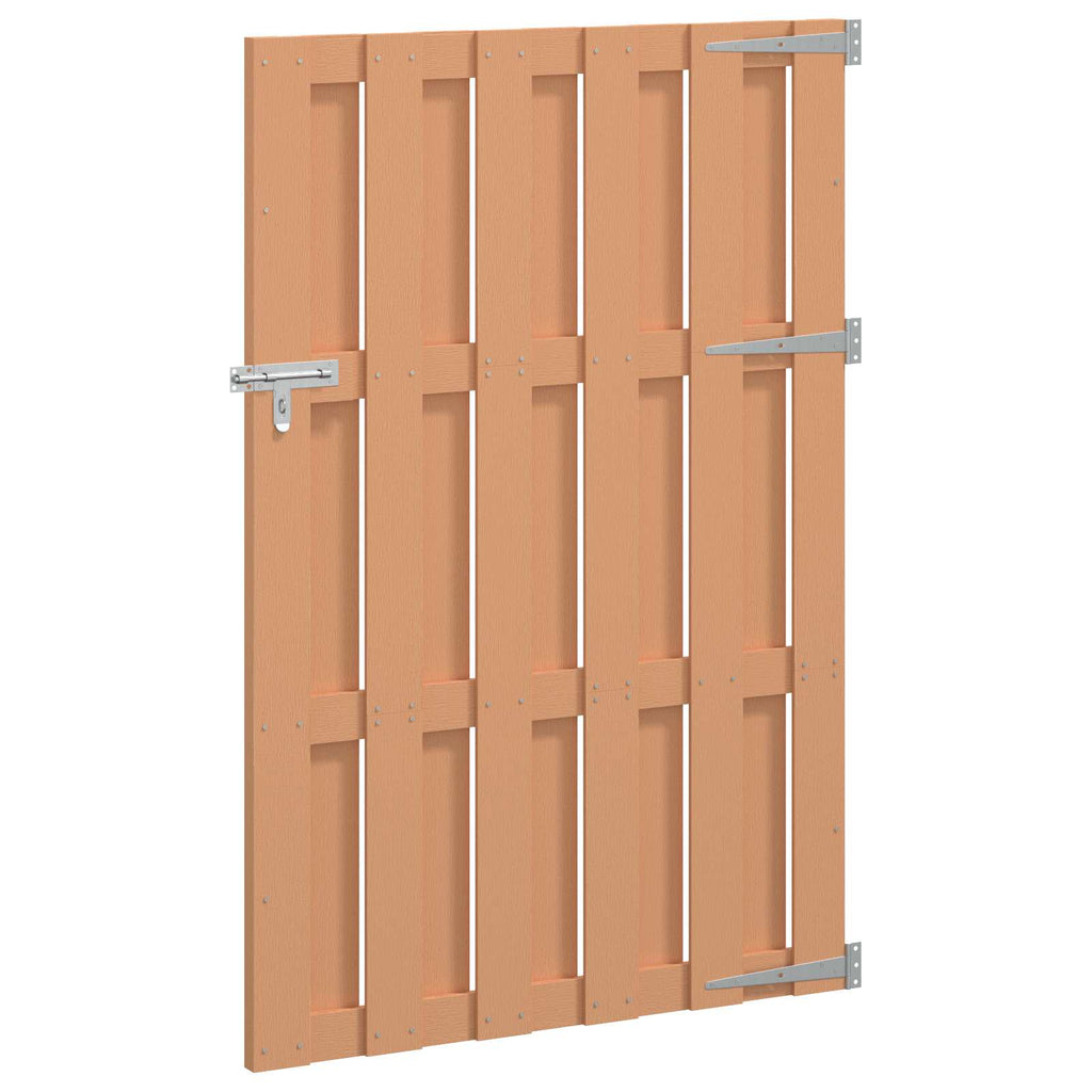 vidaXL Brama ogrodowa 100 x 150 cm WPC i aluminium brązowy