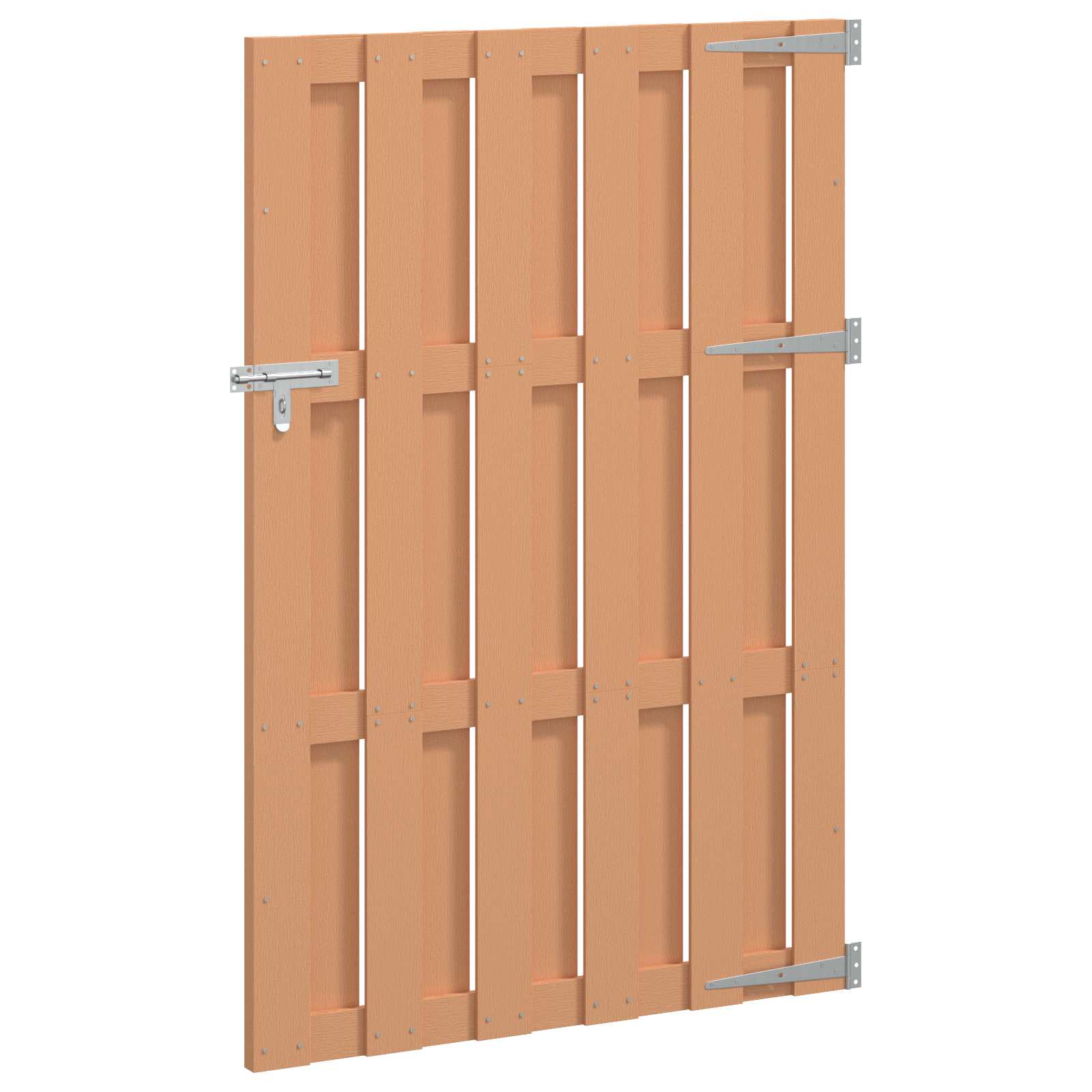 vidaXL Brama ogrodowa 100 x 150 cm WPC i aluminium brązowy