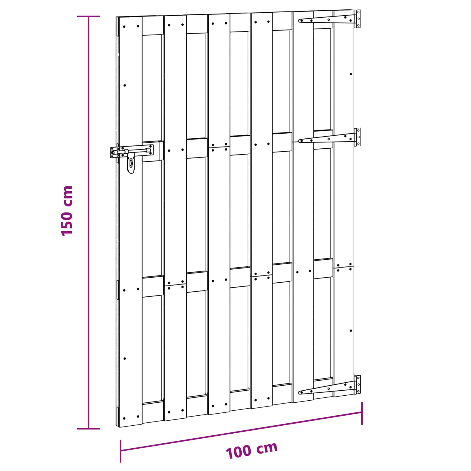 vidaXL Brama ogrodowa 100 x 150 cm WPC i aluminium brązowy