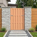 vidaXL Brama ogrodowa 100 x 180 cm WPC i aluminium brązowy