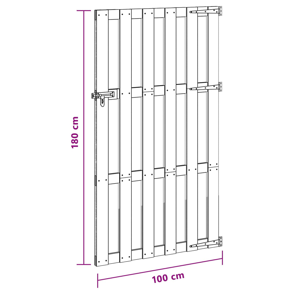 vidaXL Brama ogrodowa 100 x 180 cm WPC i aluminium brązowy