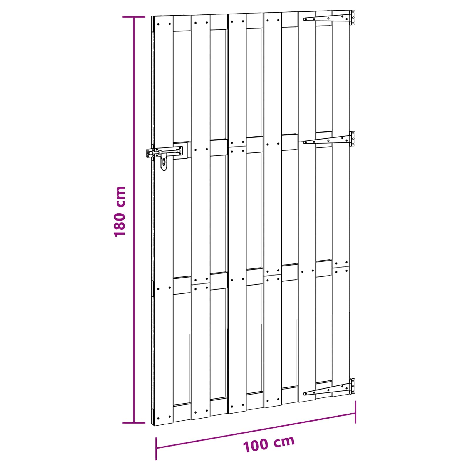 vidaXL Brama ogrodowa 100 x 180 cm WPC i aluminium brązowy