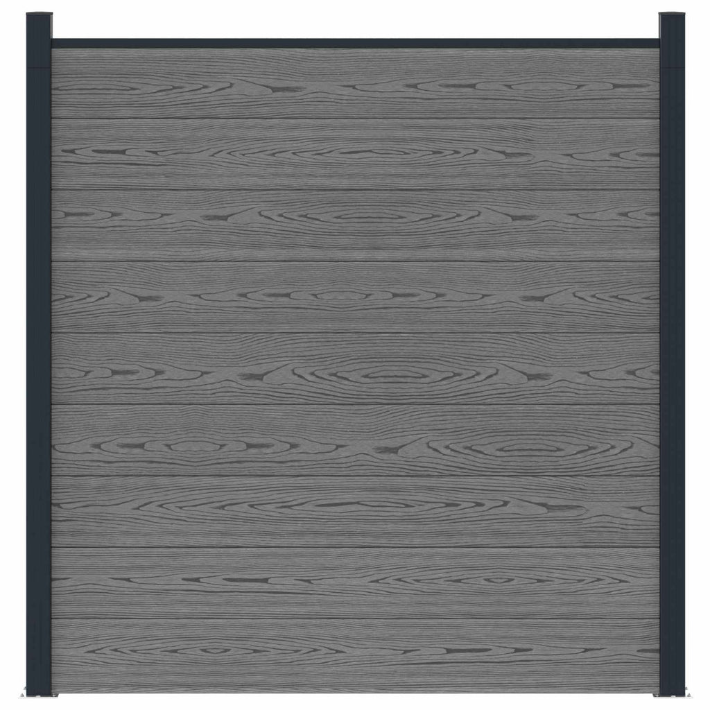 vidaXL Zestaw ogrodzeniowy 180 x 186 cm WPC i aluminium Szary