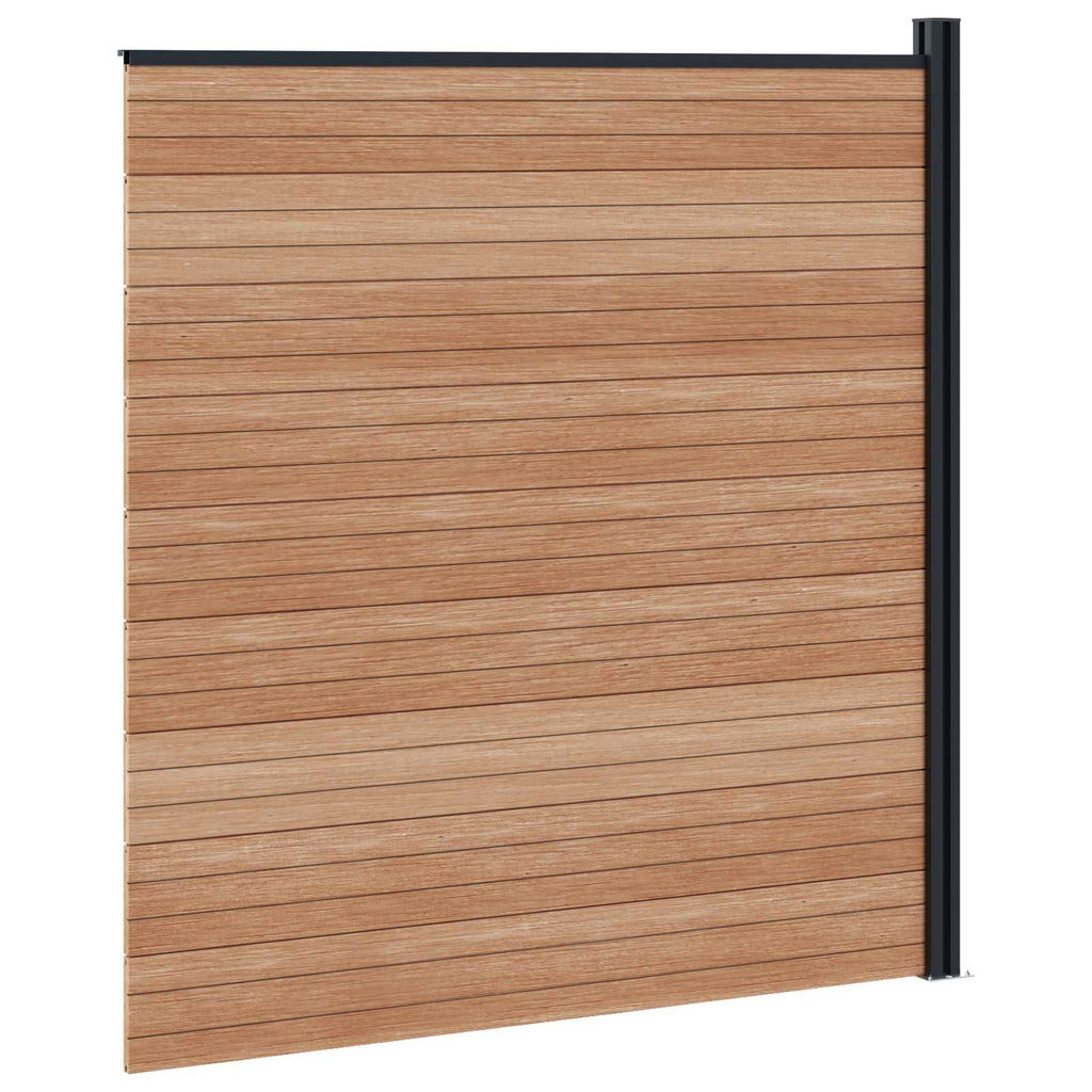 vidaXL Zestaw ogrodzeniowy 175 x 186 cm WPC i aluminium brązowy