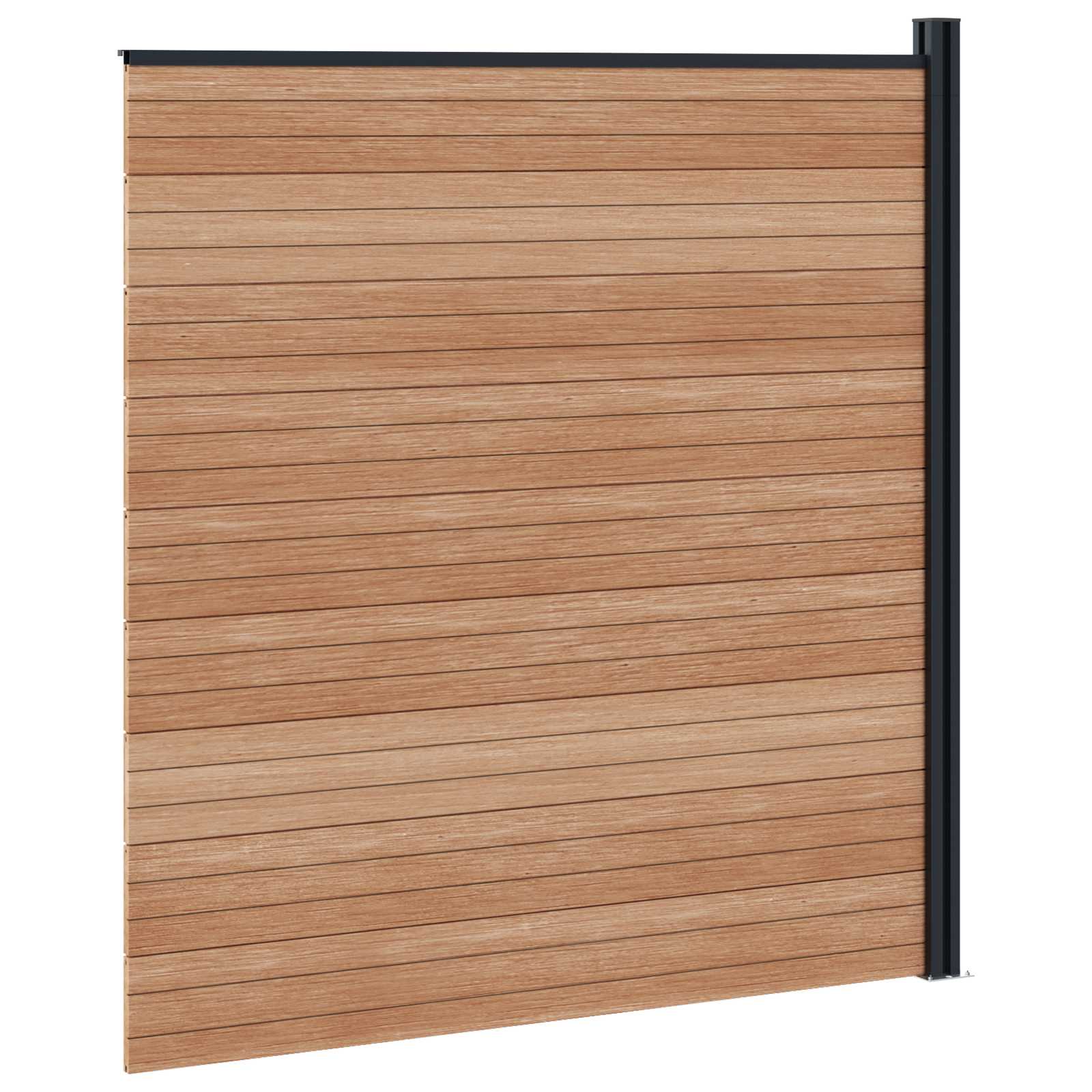 vidaXL Zestaw ogrodzeniowy 175 x 186 cm WPC i aluminium brązowy