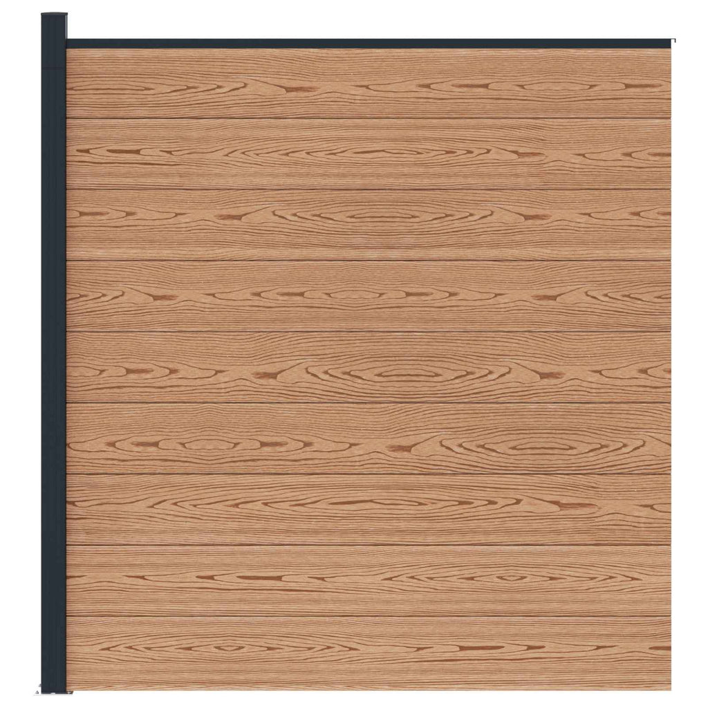 vidaXL Zestaw ogrodzeniowy 175 x 186 cm WPC i aluminium brązowy