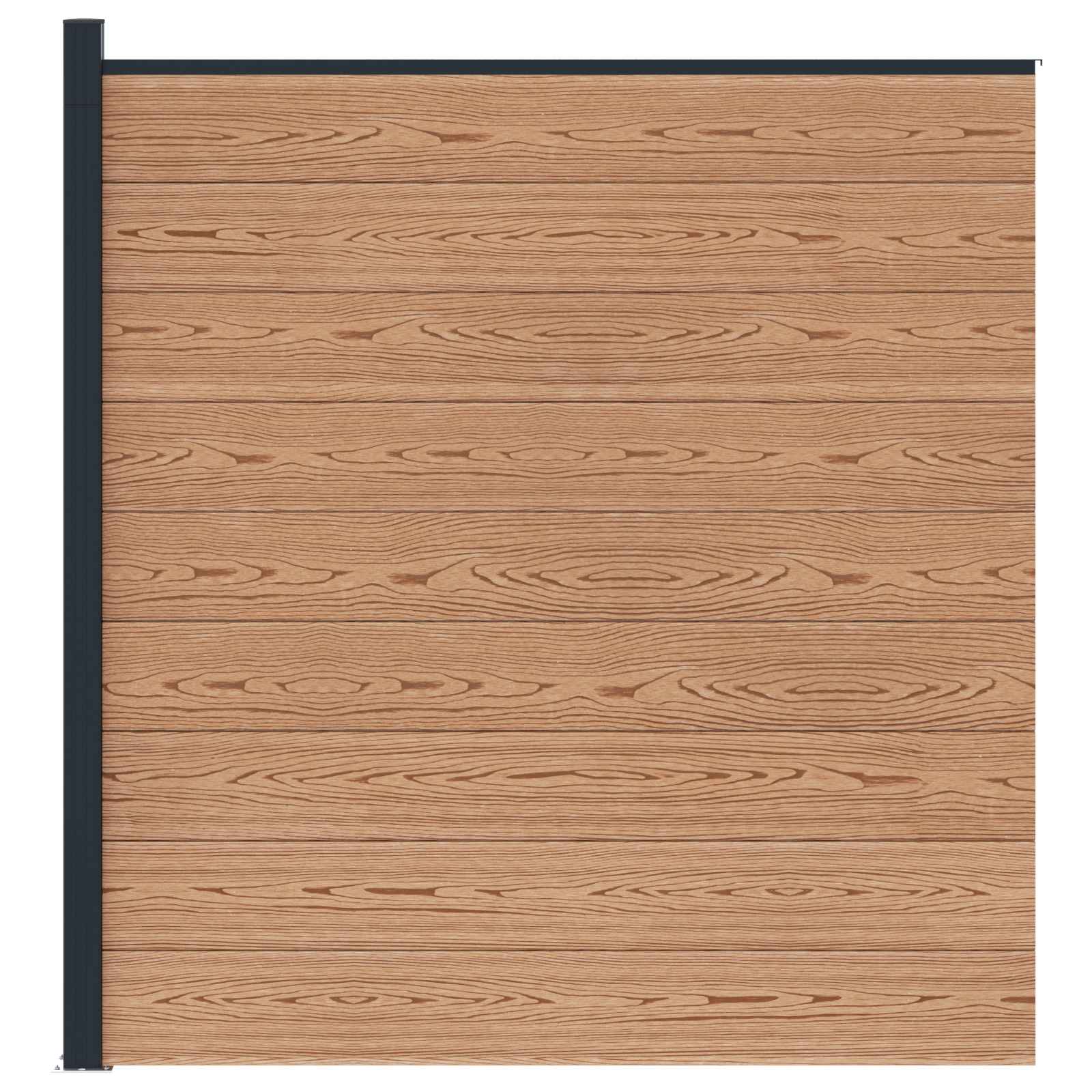vidaXL Zestaw ogrodzeniowy 175 x 186 cm WPC i aluminium brązowy