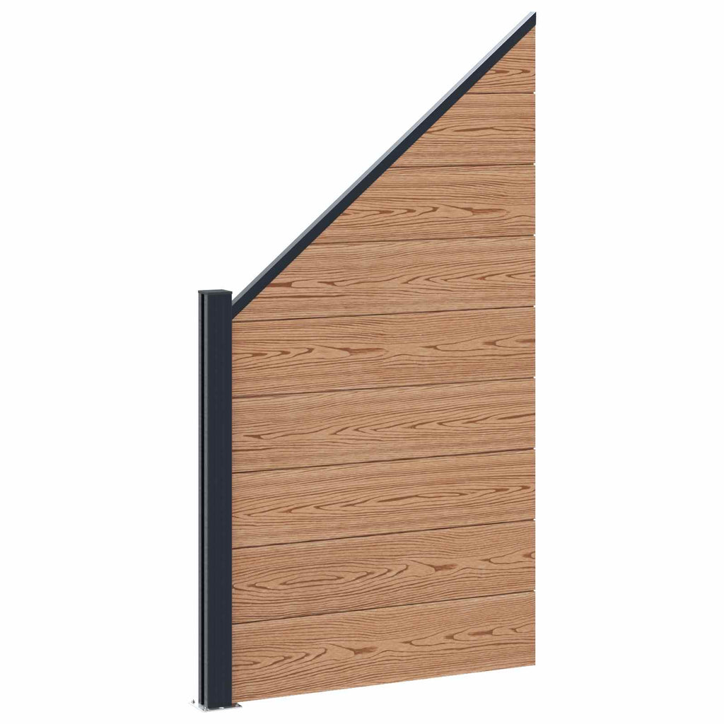 vidaXL Zestaw ogrodzeniowy 95 x 180 cm WPC i aluminium brązowy