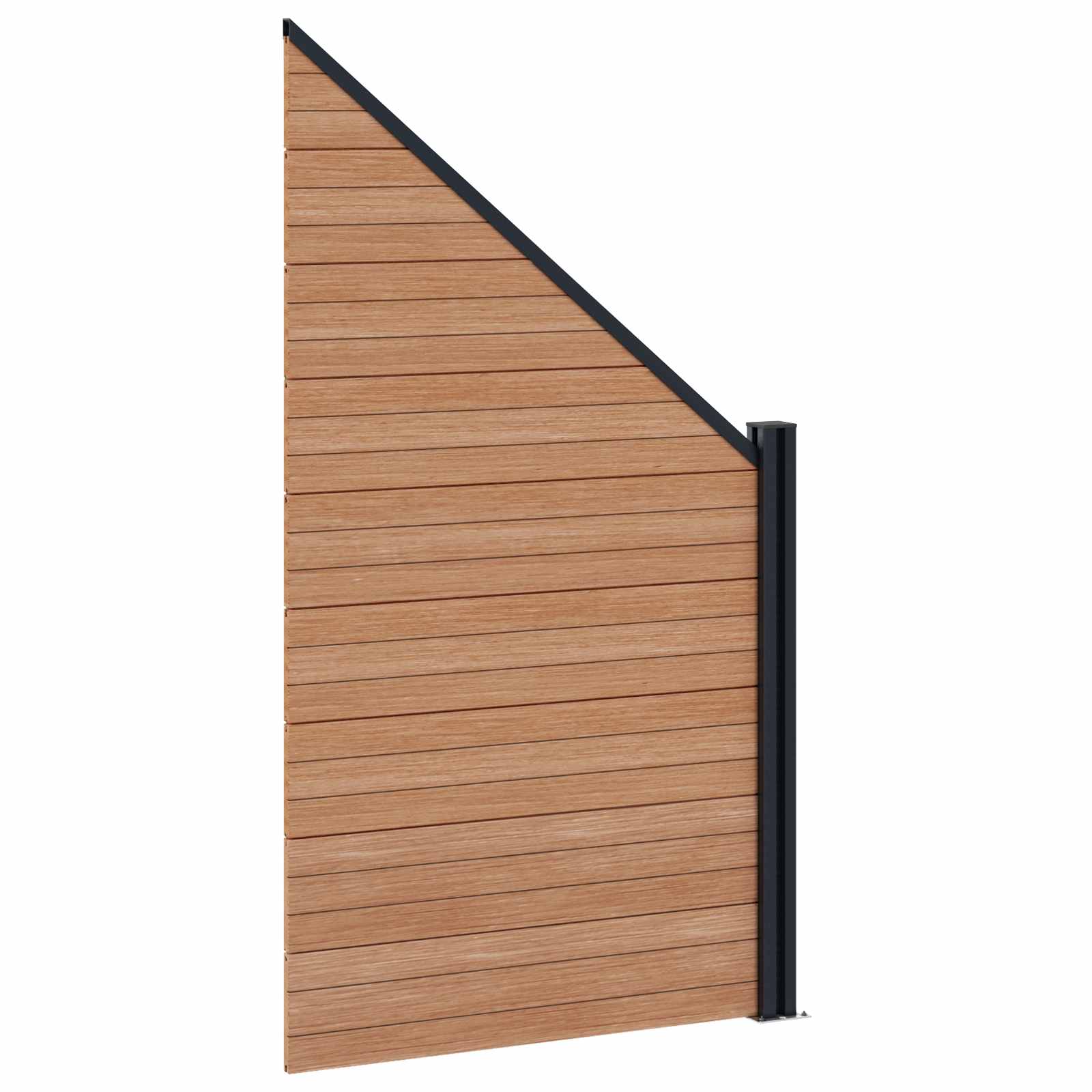 vidaXL Zestaw ogrodzeniowy 95 x 180 cm WPC i aluminium brązowy