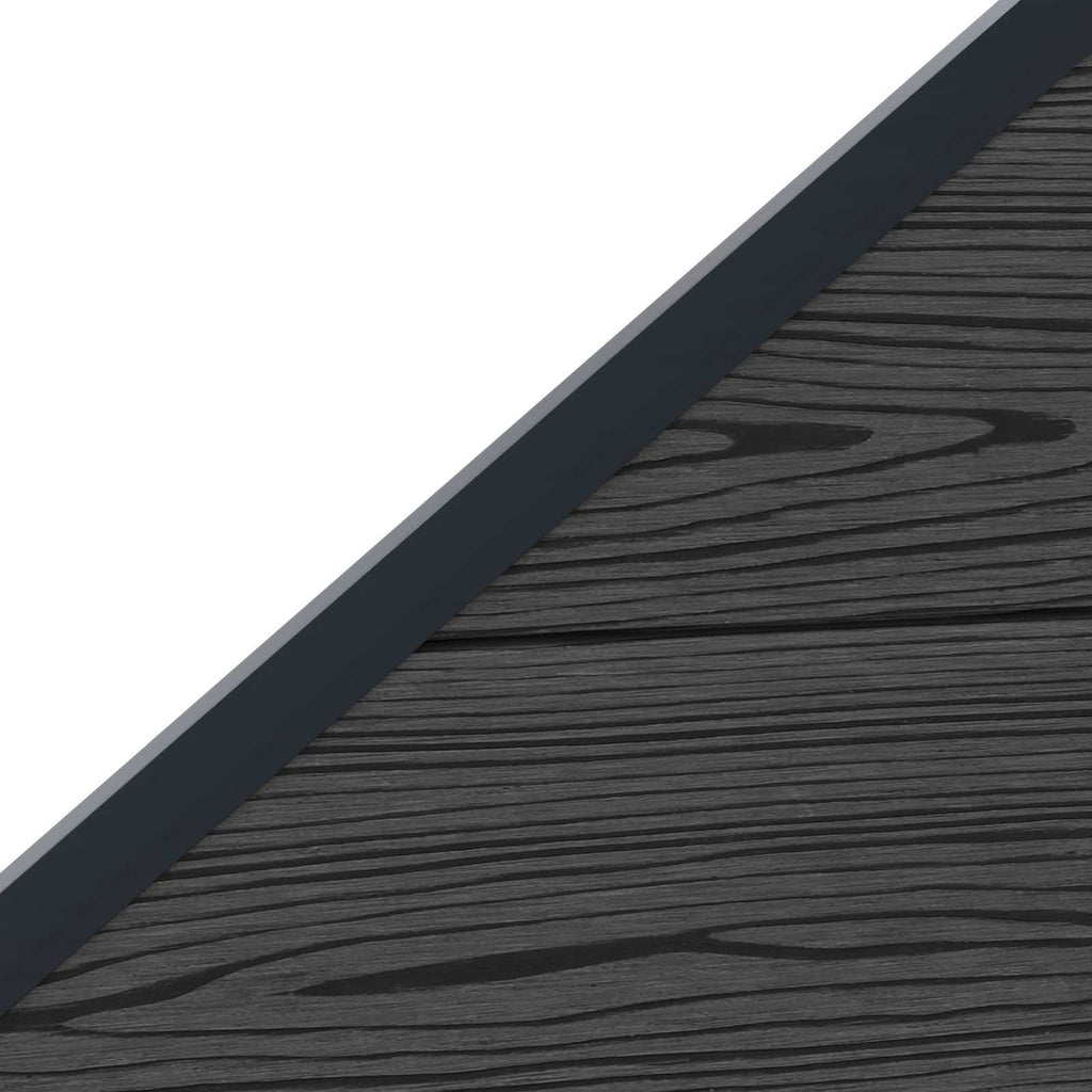 vidaXL Zestaw ogrodzeniowy 95 x 180 cm WPC i aluminium Czarny