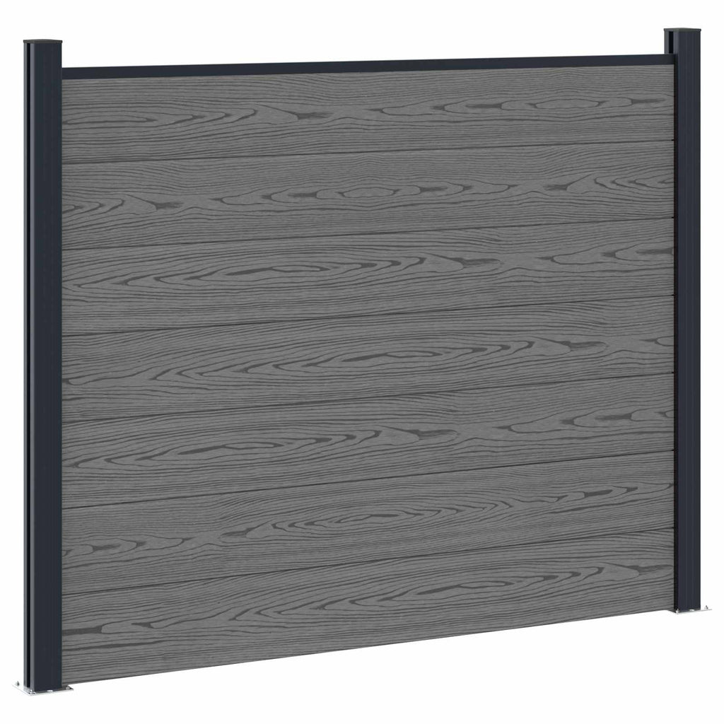 vidaXL Panel ogrodzeniowy WPC i aluminium Szary