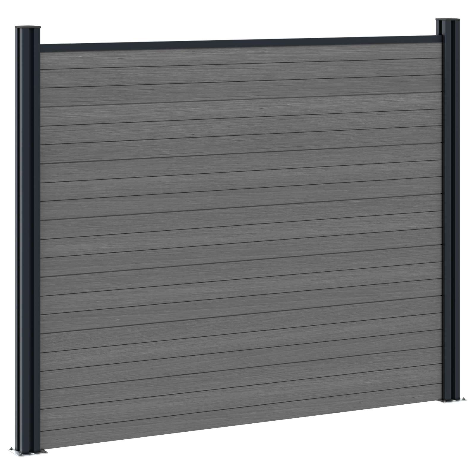 vidaXL Panel ogrodzeniowy WPC i aluminium Szary