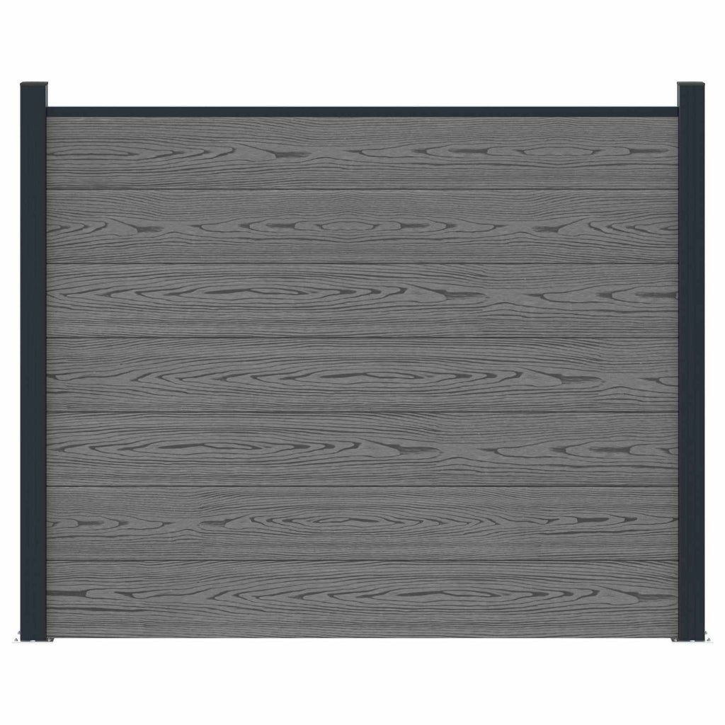 vidaXL Panel ogrodzeniowy WPC i aluminium Szary