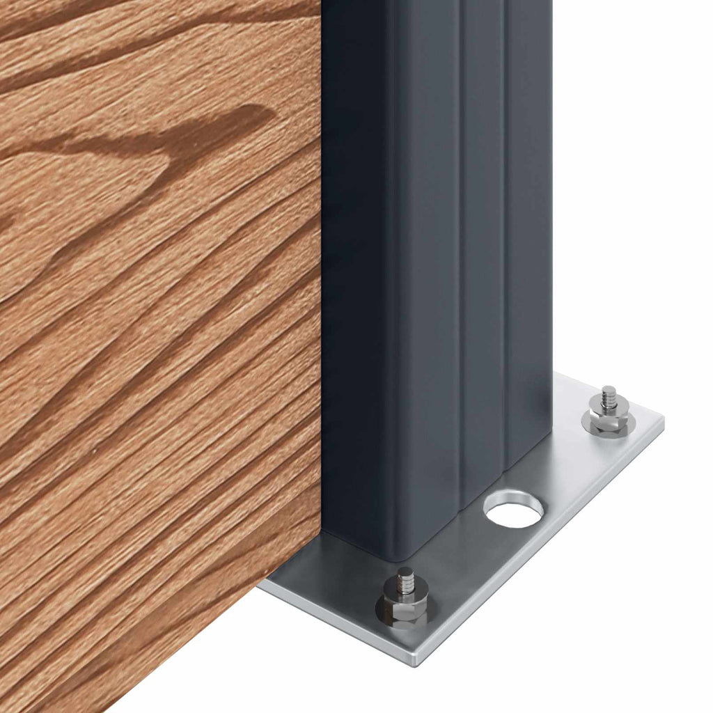 vidaXL Panel ogrodzeniowy WPC i aluminium brązowy