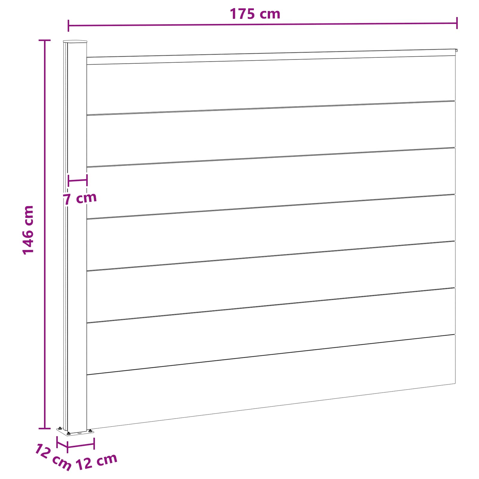 vidaXL Panel ogrodzeniowy WPC i aluminium brązowy