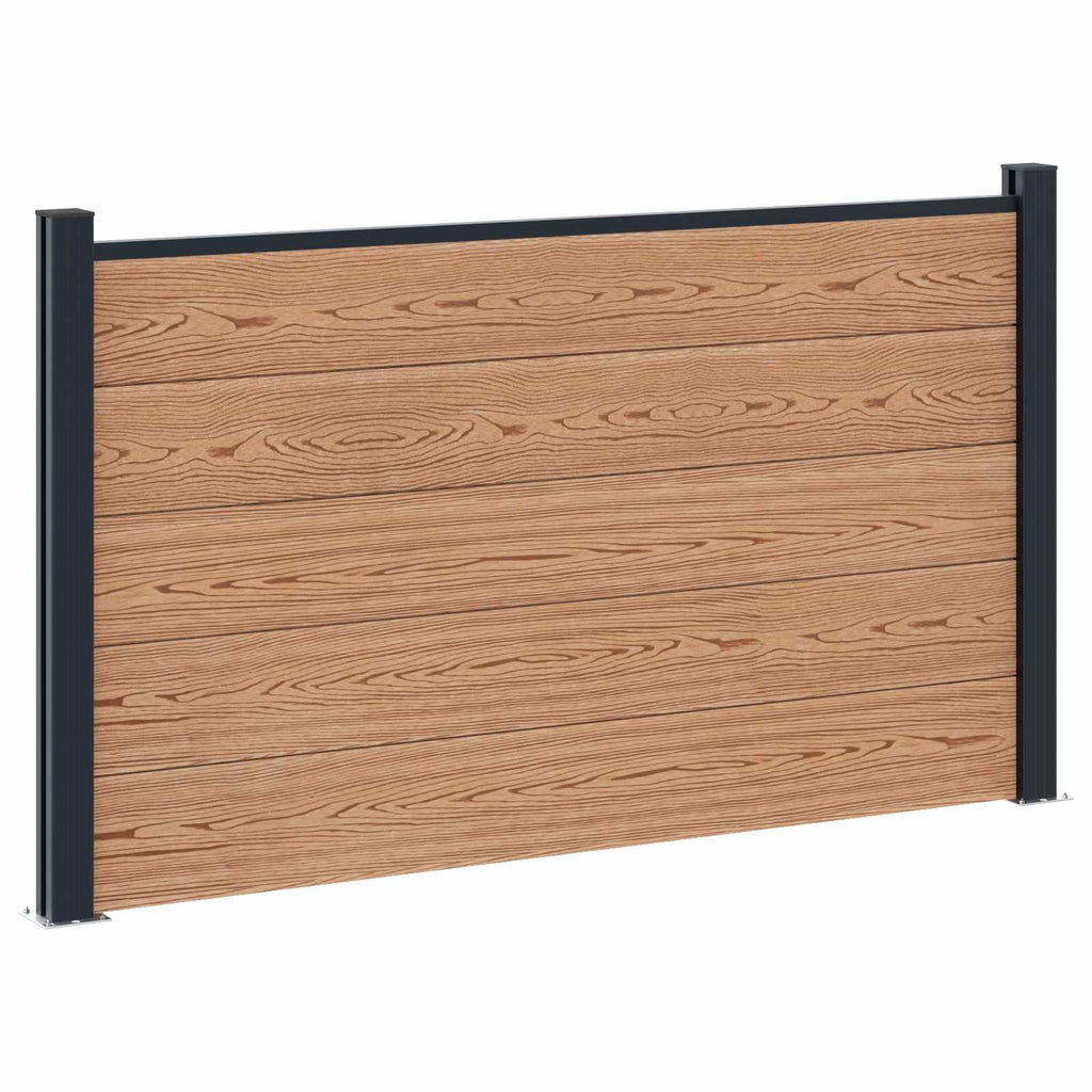 vidaXL Zestaw ogrodzeniowy 180 x 105 cm WPC i aluminium brązowy