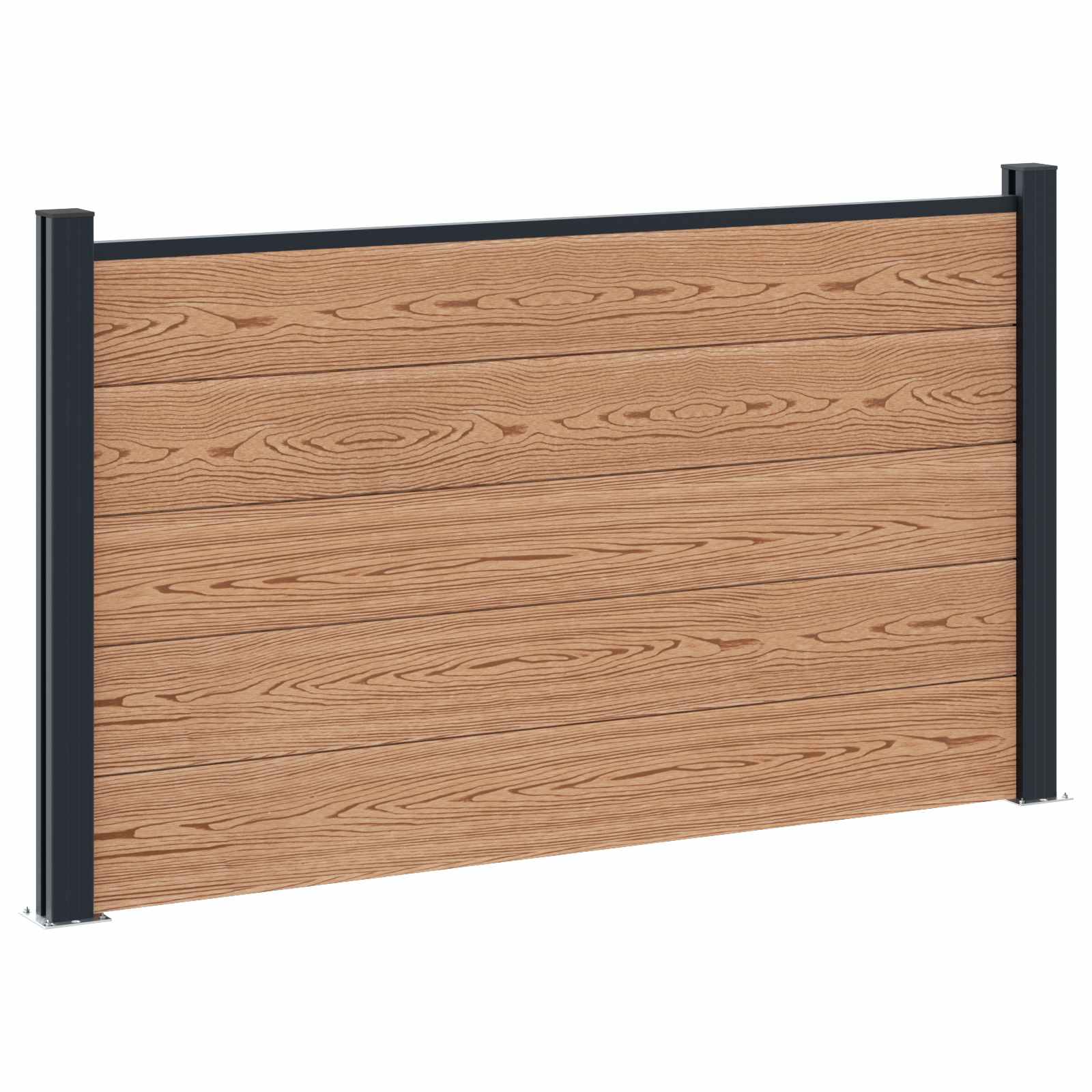 vidaXL Zestaw ogrodzeniowy 180 x 105 cm WPC i aluminium brązowy