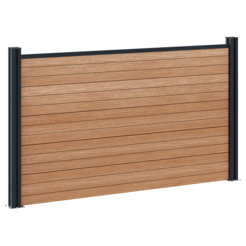 vidaXL Zestaw ogrodzeniowy 180 x 105 cm WPC i aluminium brązowy