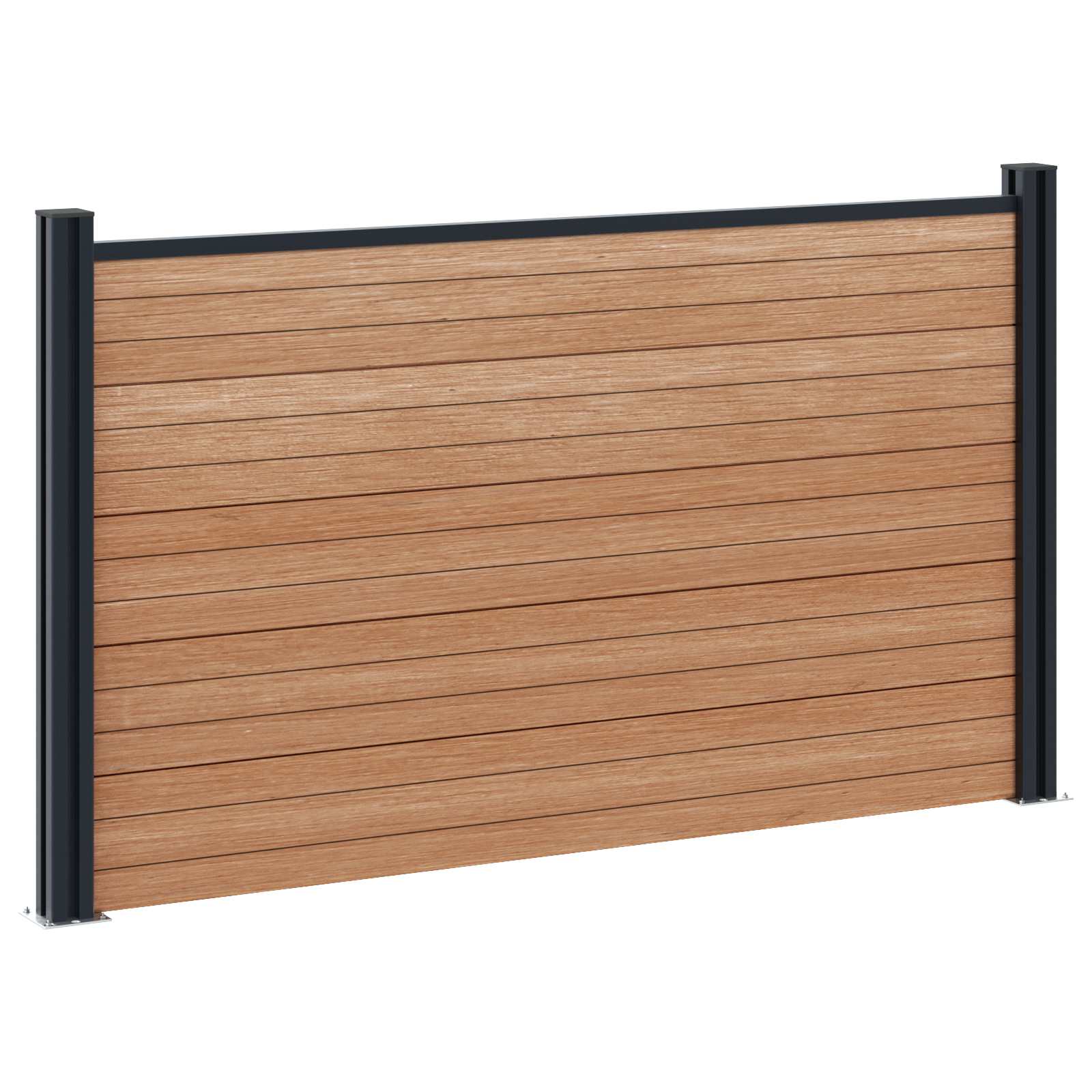 vidaXL Zestaw ogrodzeniowy 180 x 105 cm WPC i aluminium brązowy