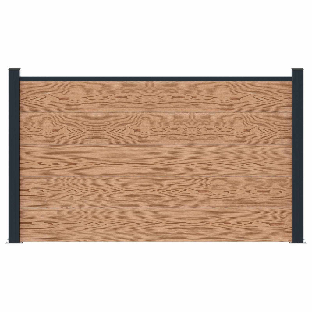 vidaXL Zestaw ogrodzeniowy 180 x 105 cm WPC i aluminium brązowy