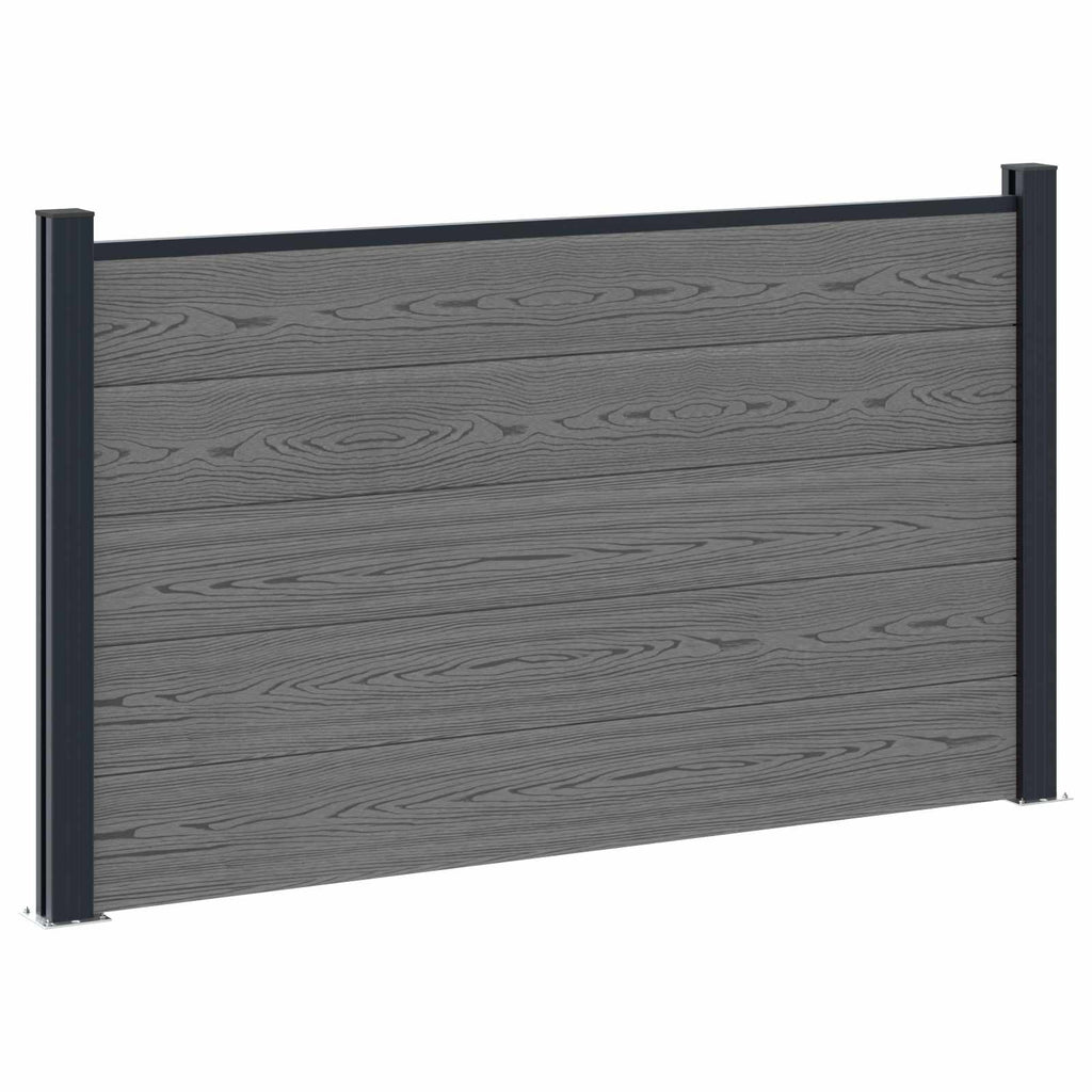 vidaXL Zestaw ogrodzeniowy 180 x 105 cm WPC i aluminium Szary
