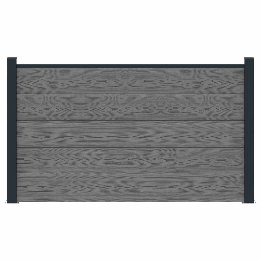 vidaXL Zestaw ogrodzeniowy 180 x 105 cm WPC i aluminium Szary