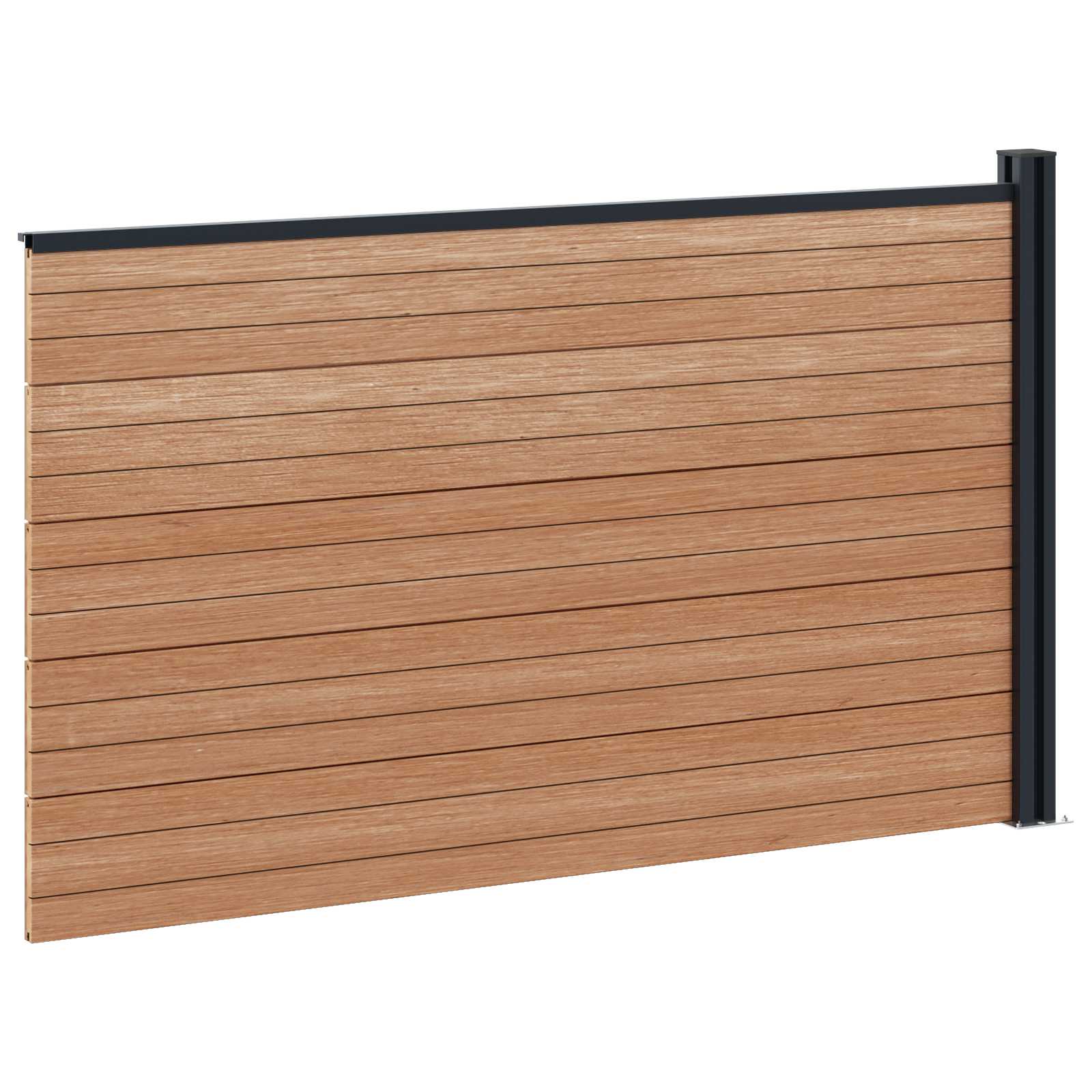 vidaXL Zestaw ogrodzeniowy 175 x 105 cm WPC i aluminium brązowy