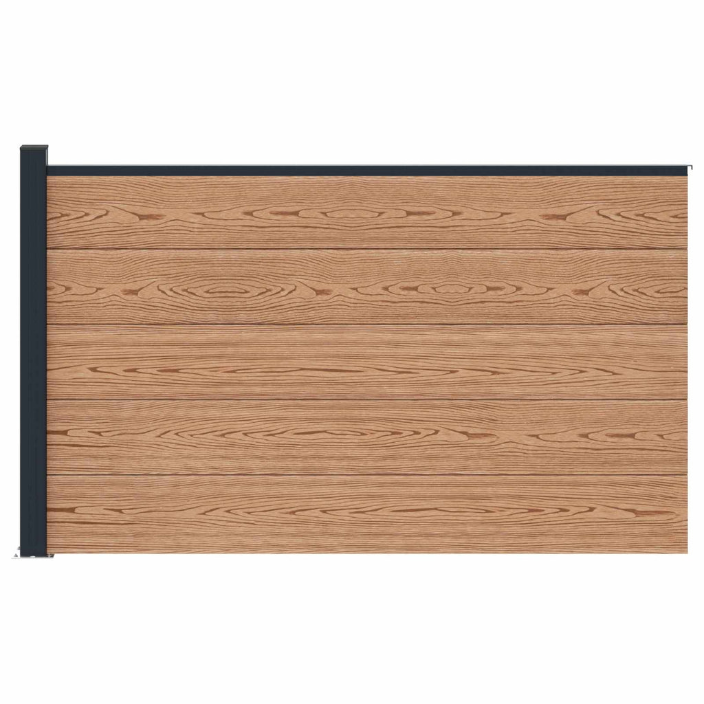vidaXL Zestaw ogrodzeniowy 175 x 105 cm WPC i aluminium brązowy