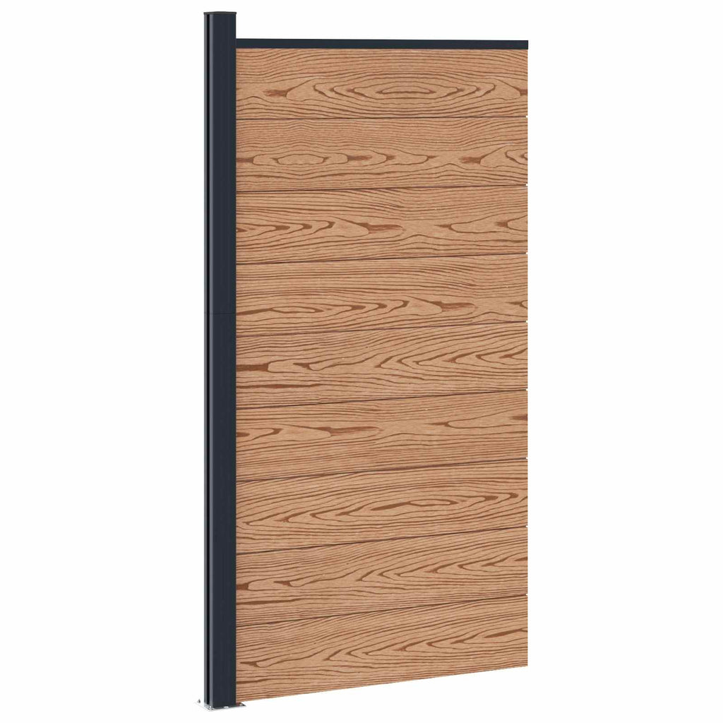 vidaXL Panel ogrodzeniowy WPC i aluminium brązowy