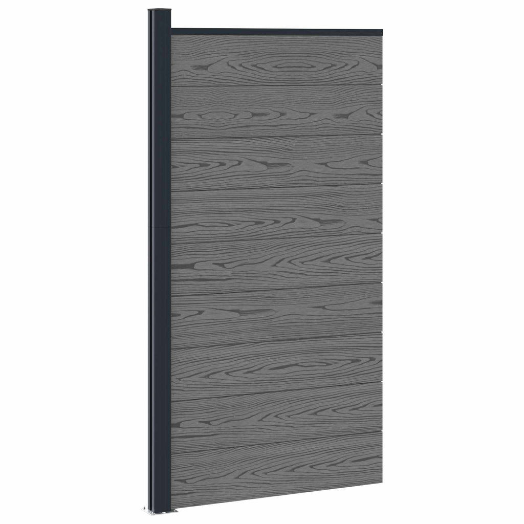vidaXL Panel ogrodzeniowy WPC i aluminium Szary