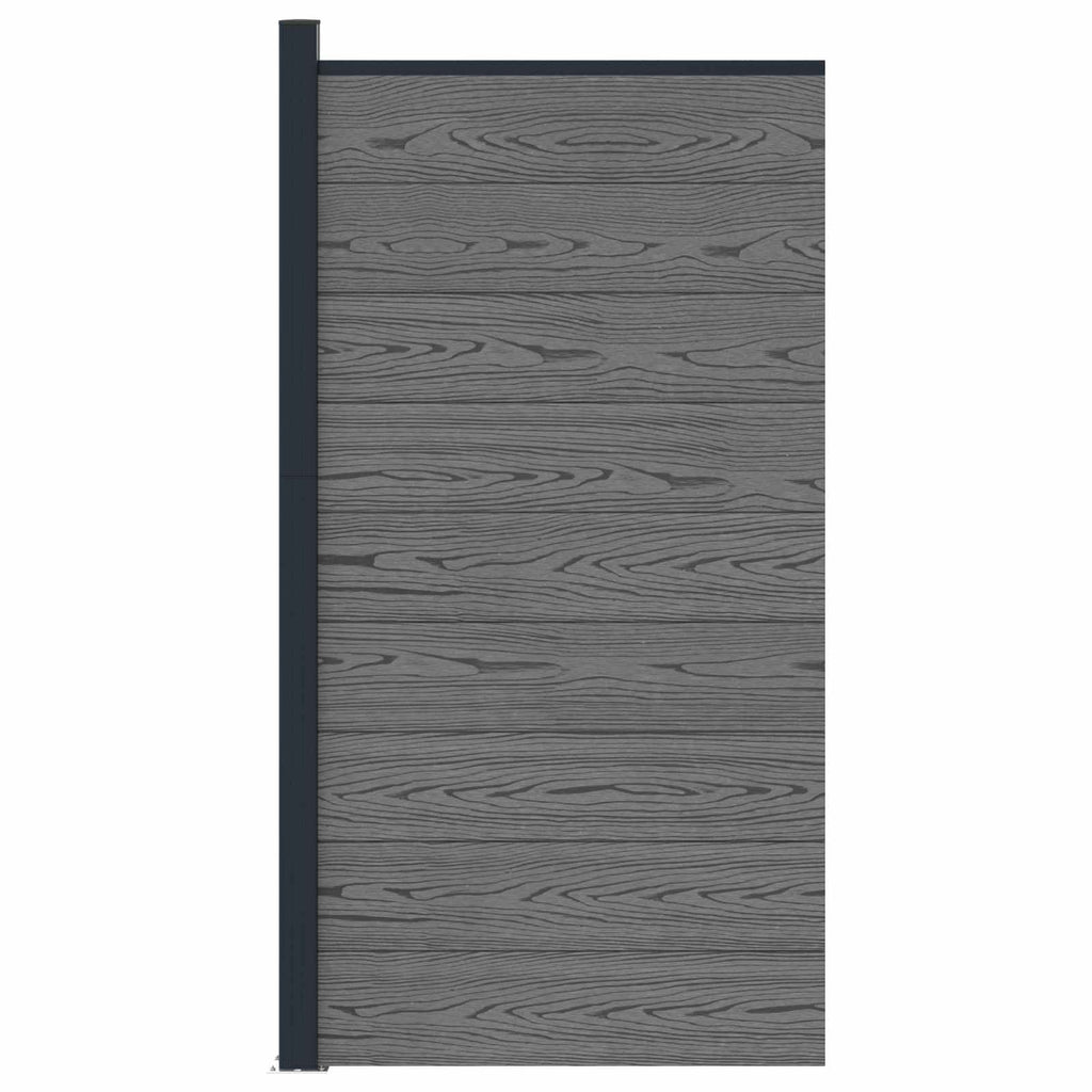 vidaXL Panel ogrodzeniowy WPC i aluminium Szary