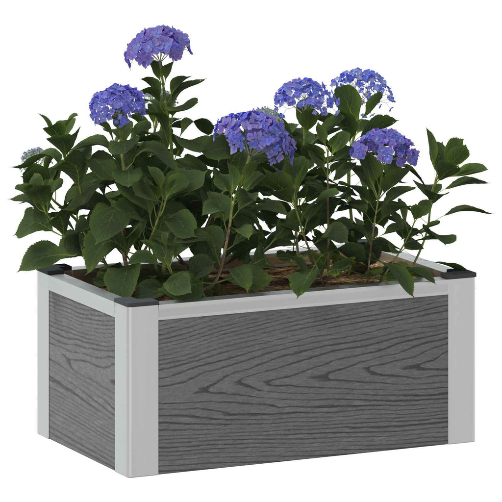 vidaXL Podniesiona rabata ogrodowa Szary 50 x 30 x 22 cm