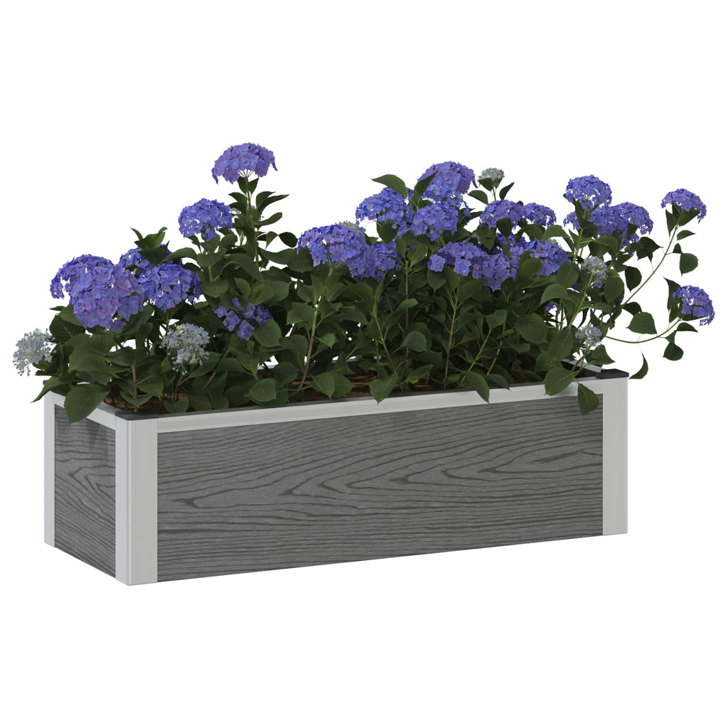 vidaXL Podniesiona rabata ogrodowa Szary 75 x 30 x 22 cm