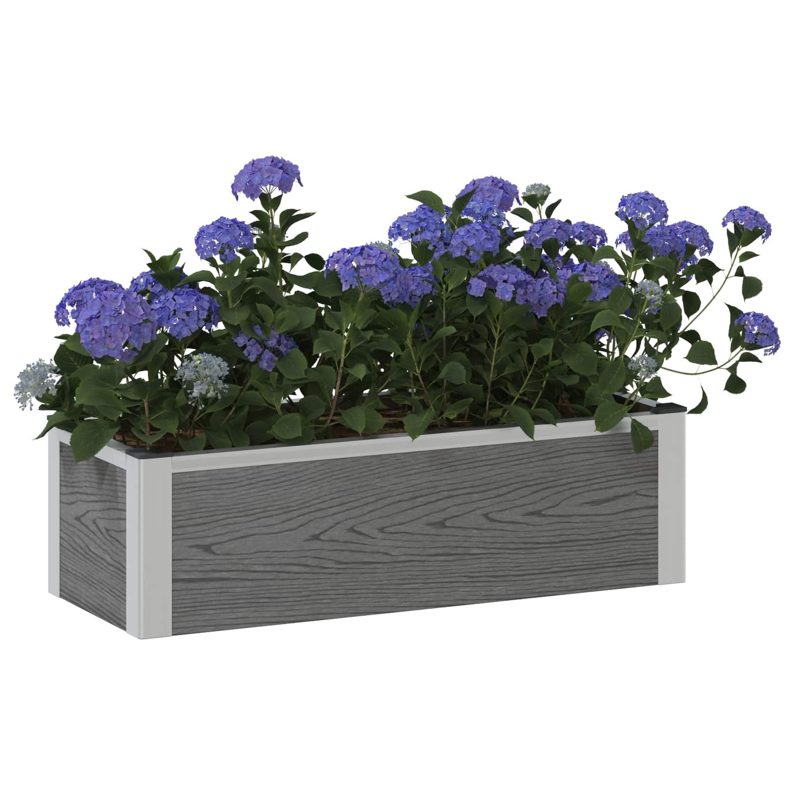 vidaXL Podniesiona rabata ogrodowa Szary 75 x 30 x 22 cm