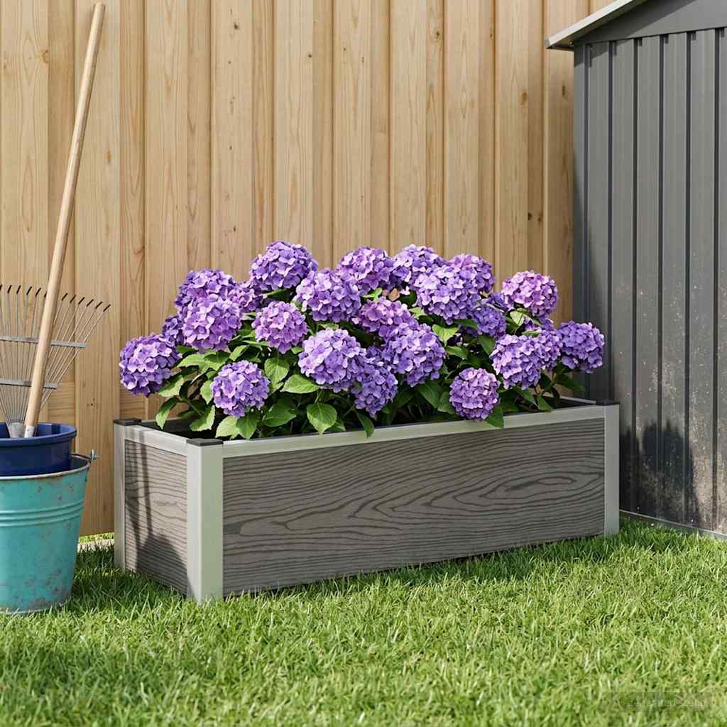 vidaXL Podniesiona rabata ogrodowa Szary 100 x 30 x 22 cm